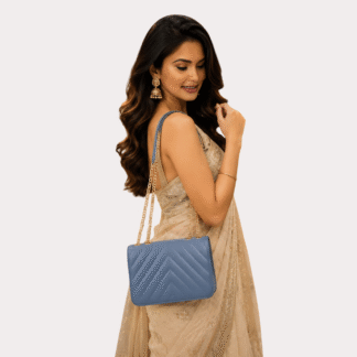 SkyLuxe Chevron Blue Sling Bag for Women