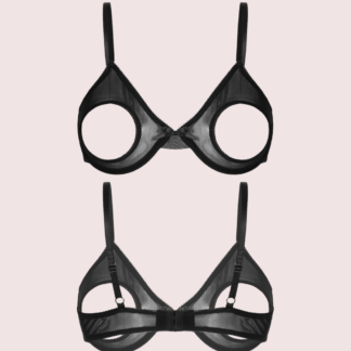 Daring & Sexy Sheer Open Cup Bralette