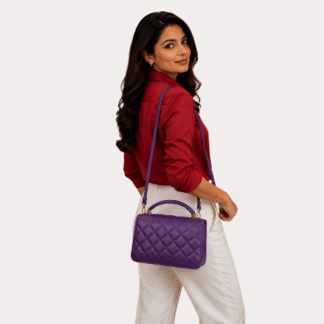 Royal Amethyst Quilted Luxe Handbag
